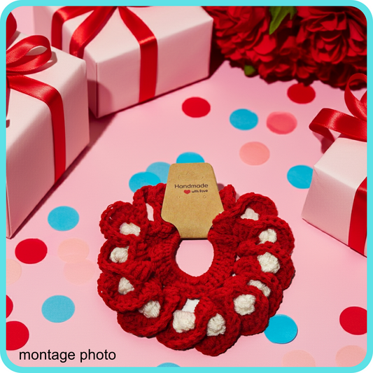 Chouchous pour cheveux créations artisanales au crochet- divers modèles