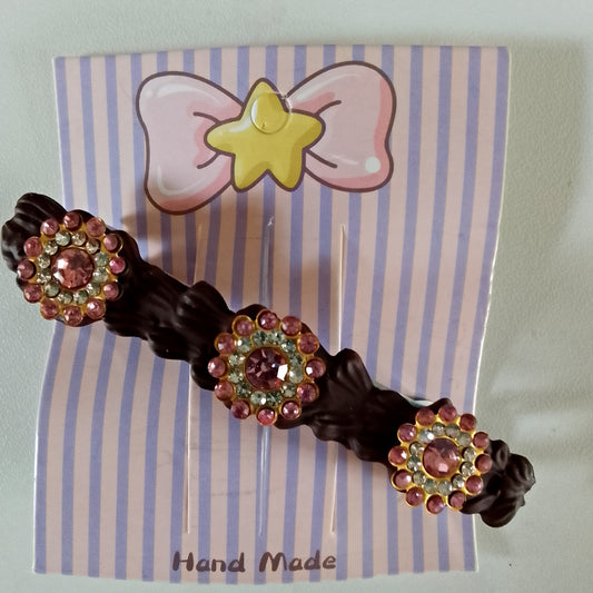 Barrette artisanale colle-crème - 8 cm