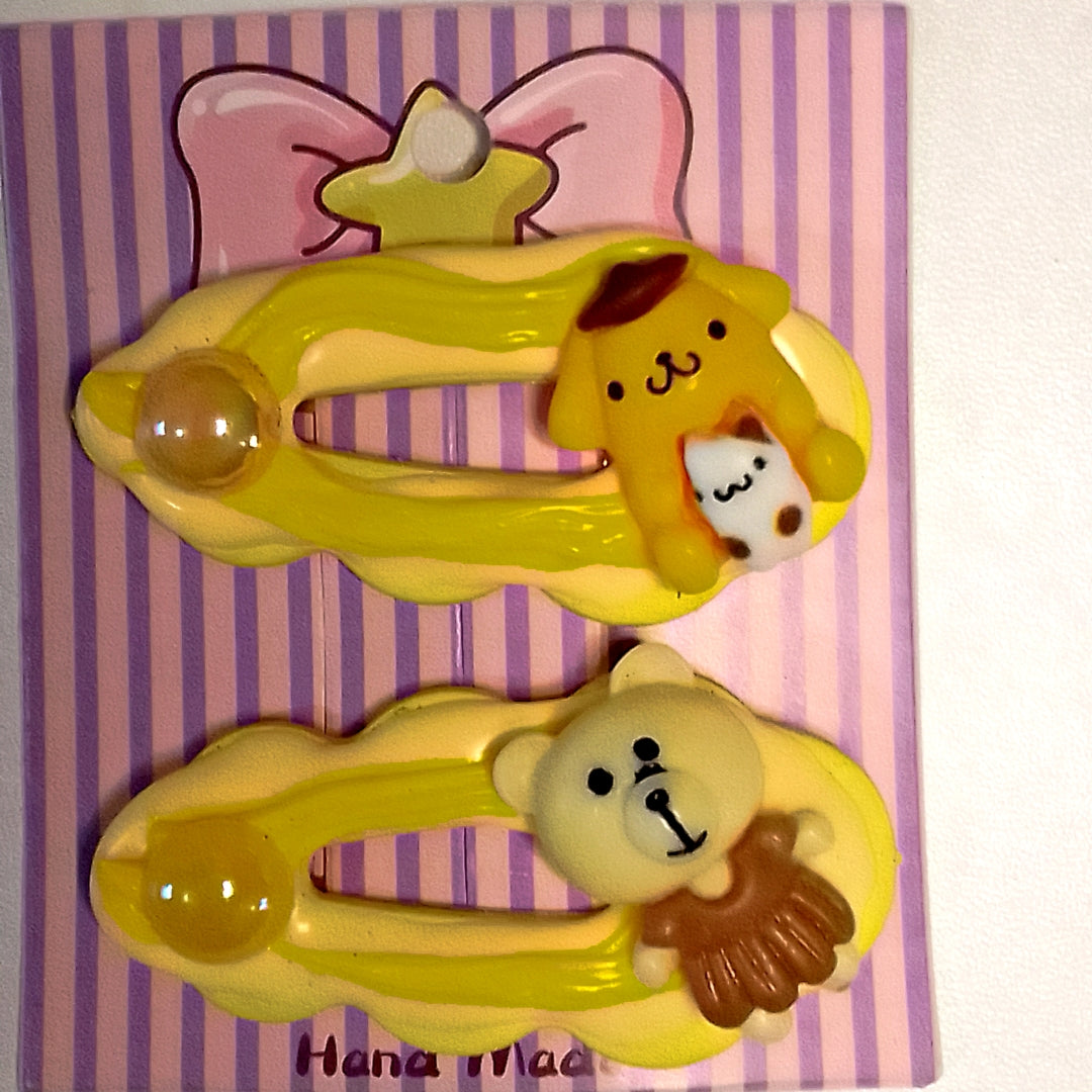 Pinces clic clac Ovales artisanales 5,5 cm, plusieurs modèles disponibles