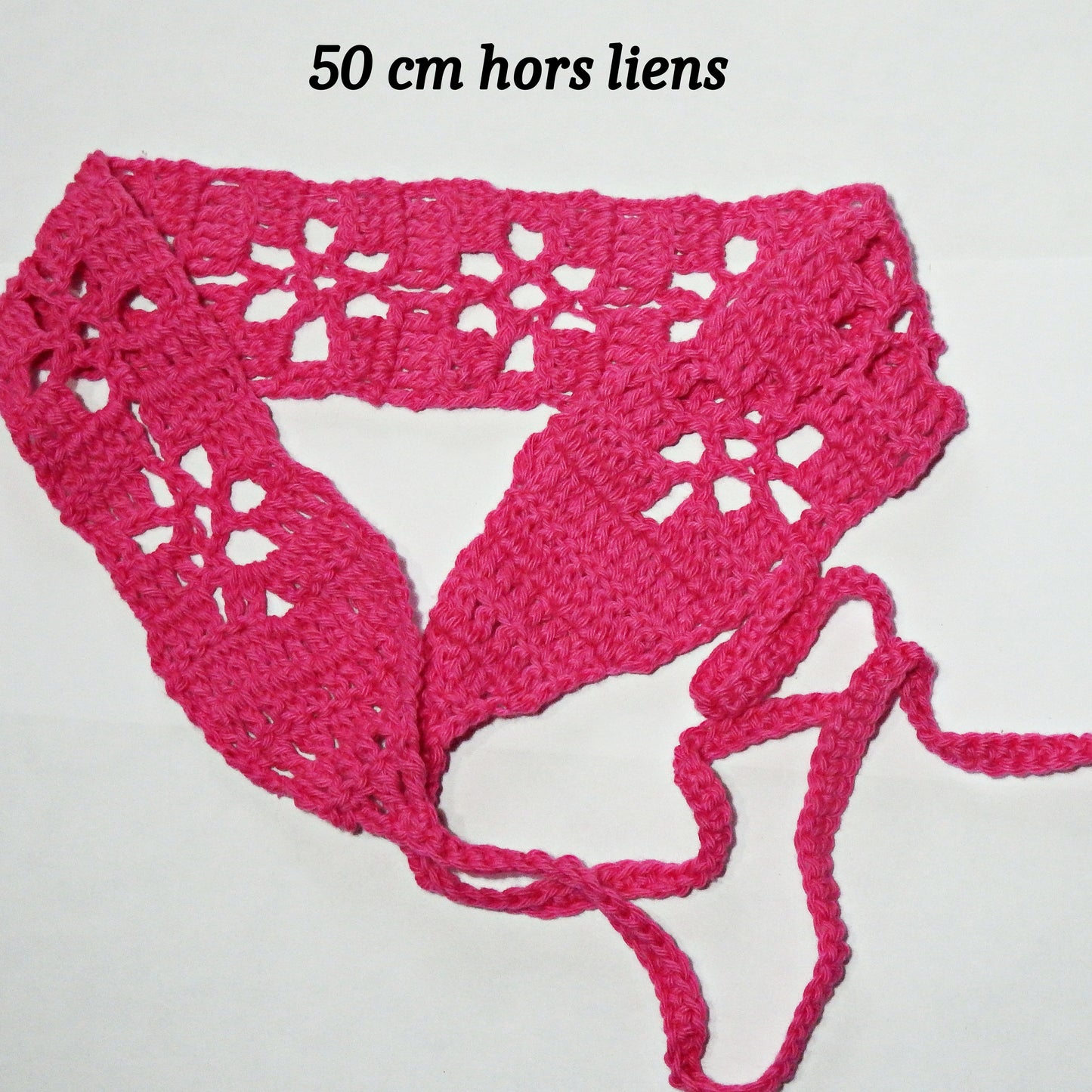 Plusieurs modèles  de bandeaux à nouer, fabrication artisanale au crochet