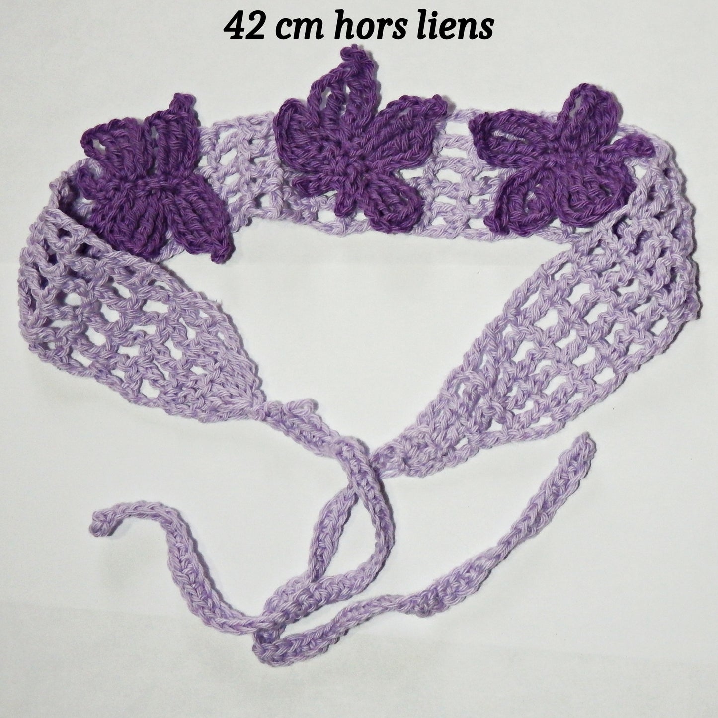 Plusieurs modèles  de bandeaux à nouer, fabrication artisanale au crochet