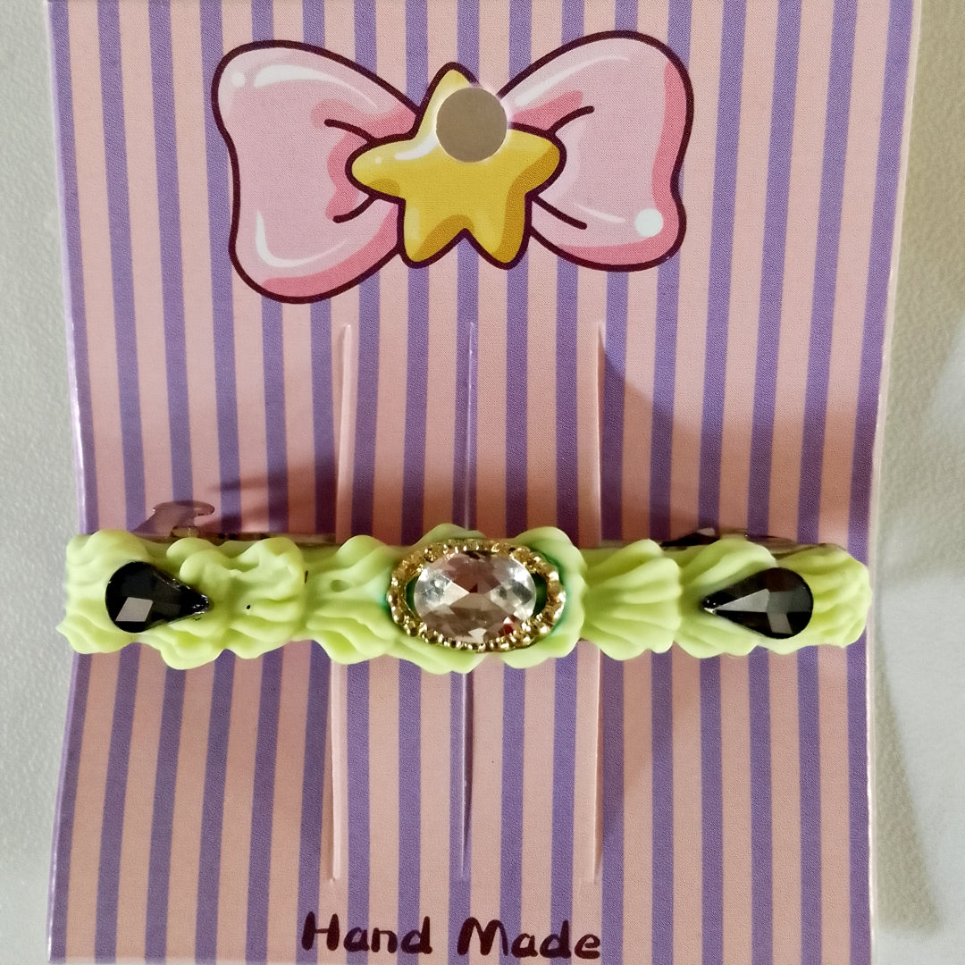 Barrettes artisanales 6 cm - plusieurs modèle disponibles, colle-crème ou résine