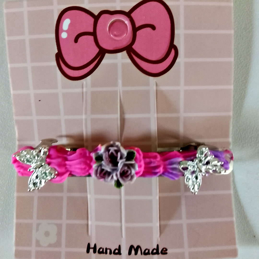 Barrettes artisanales 6 cm - plusieurs modèle disponibles, colle-crème ou résine