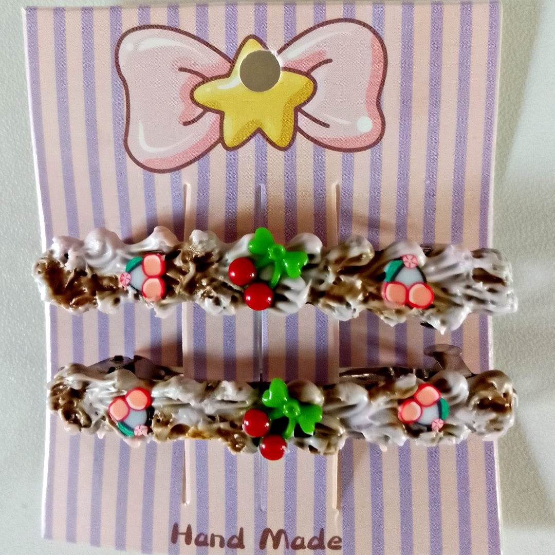 Barrettes artisanales 6 cm - plusieurs modèle disponibles, colle-crème ou résine