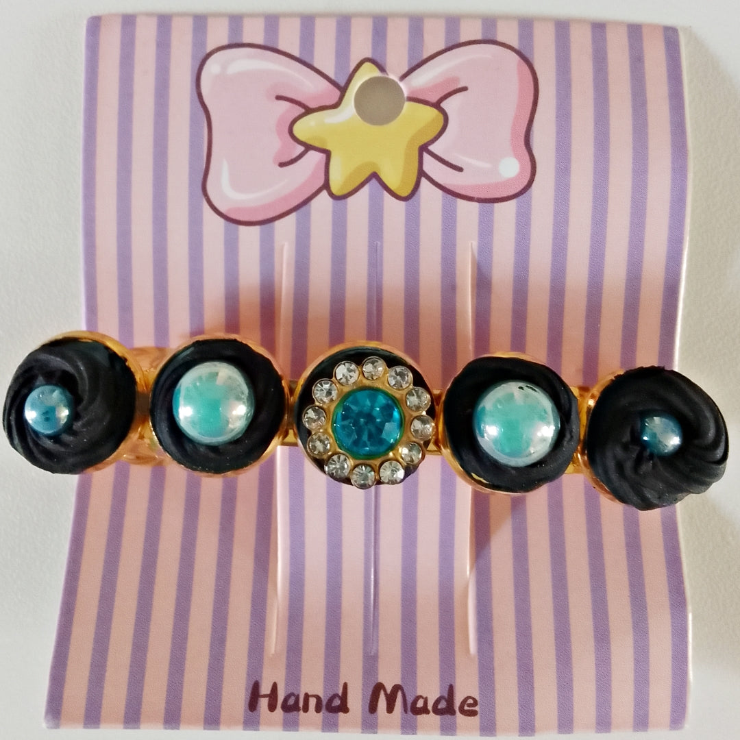 Barrettes artisanales 6 cm - plusieurs modèle disponibles, colle-crème ou résine