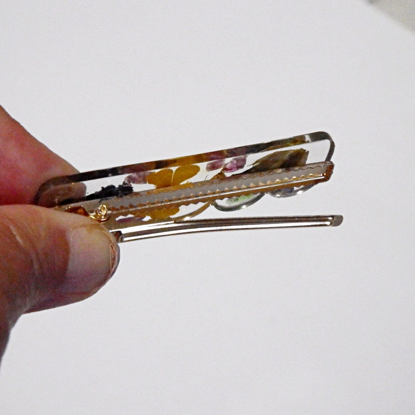 Pinces à cheveux dorées, décorations artisanales en colle-crème ou résine, plusieurs modèles