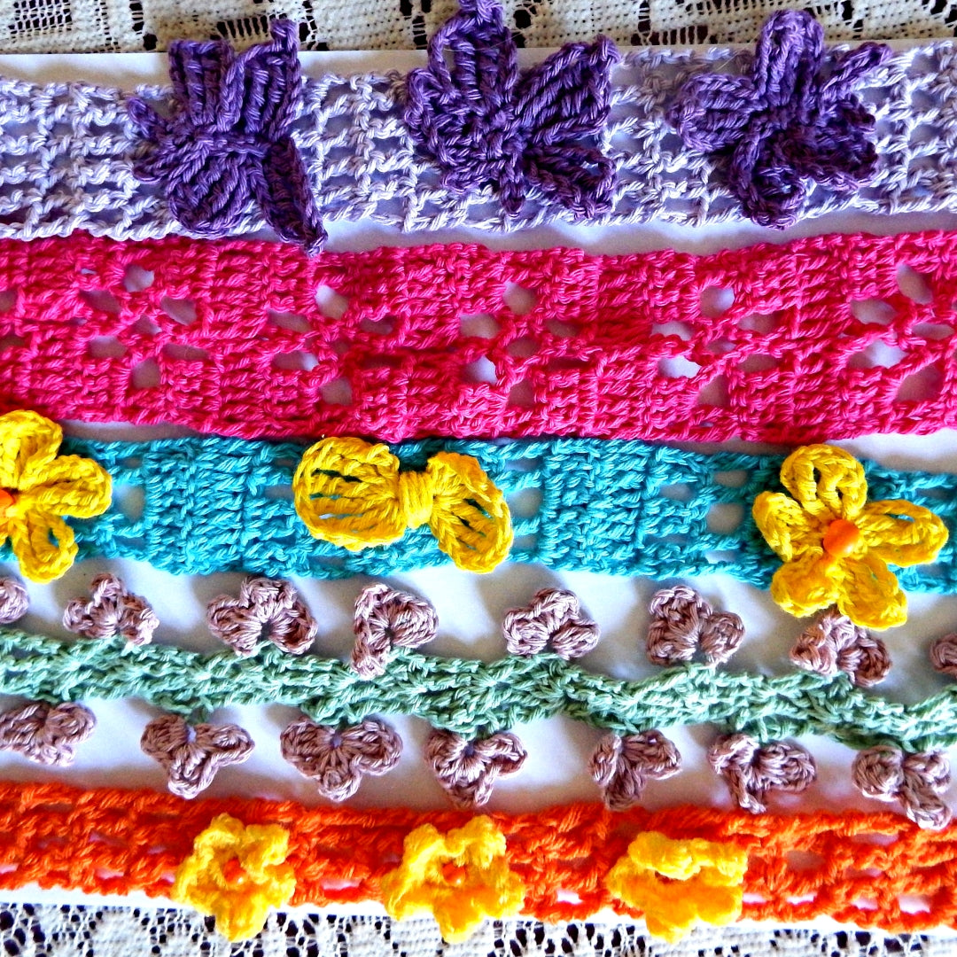 Plusieurs modèles  de bandeaux à nouer, fabrication artisanale au crochet