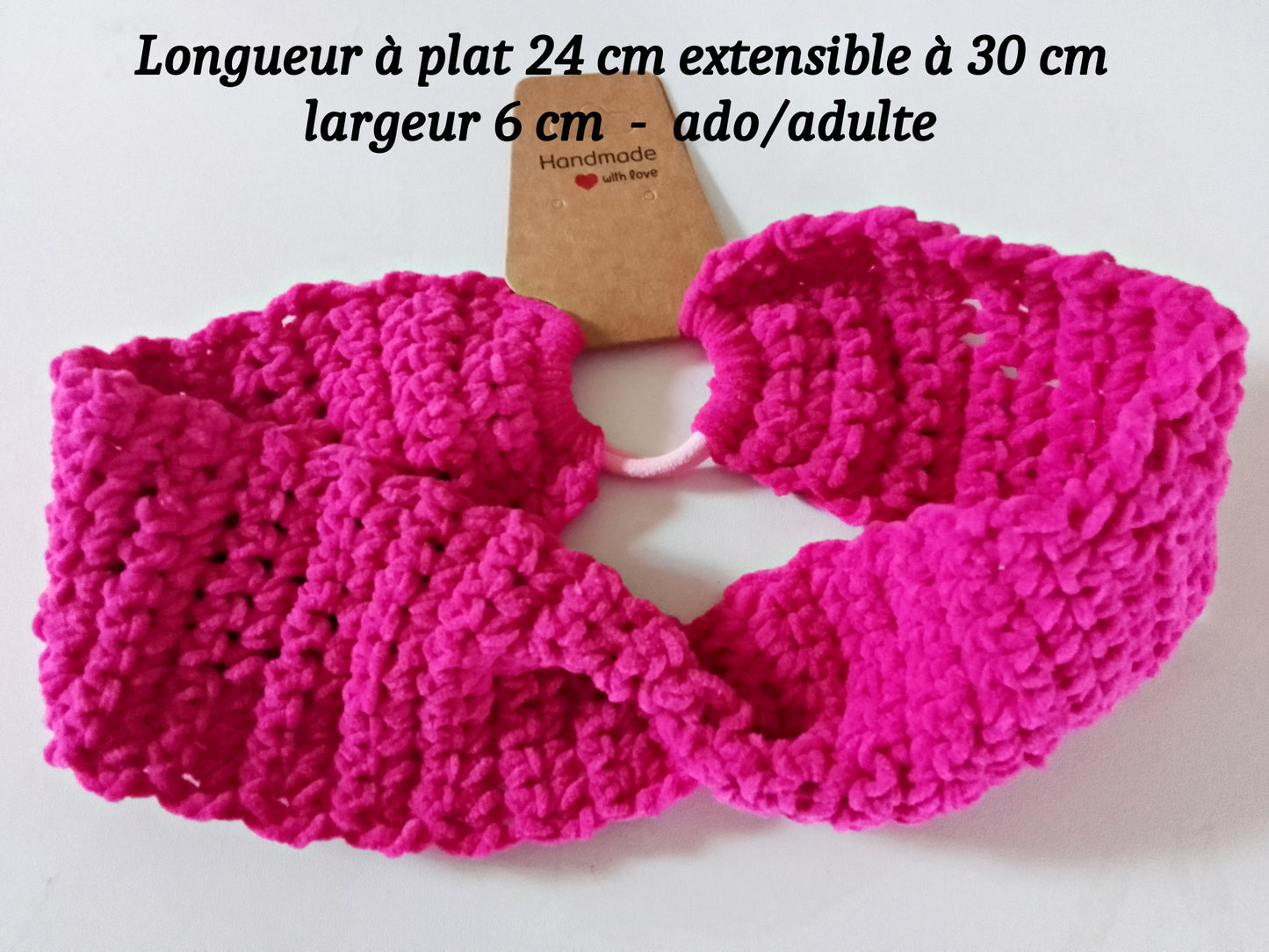 Plusieurs modèles  de bandeaux avec elastique, fabrication artisanale au crochet,