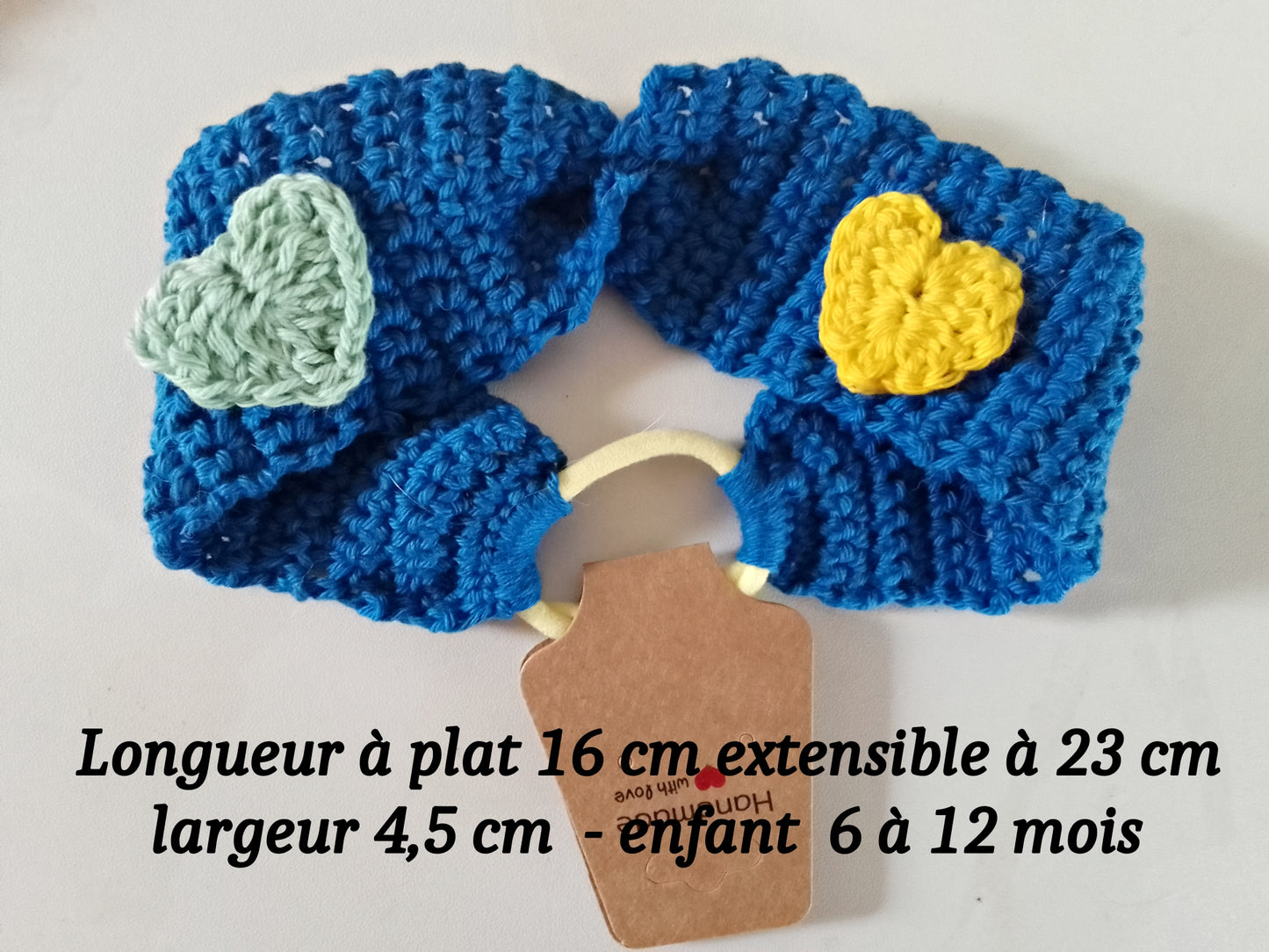 Plusieurs modèles  de bandeaux avec elastique, fabrication artisanale au crochet,