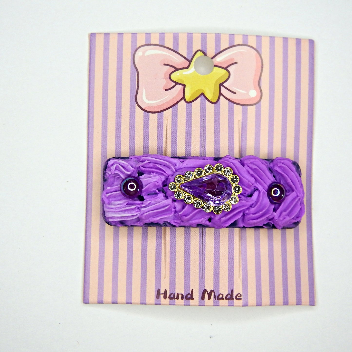 Pinces clic clac rectangle artisanales  5,5 cm, plusieurs modèles disponibles