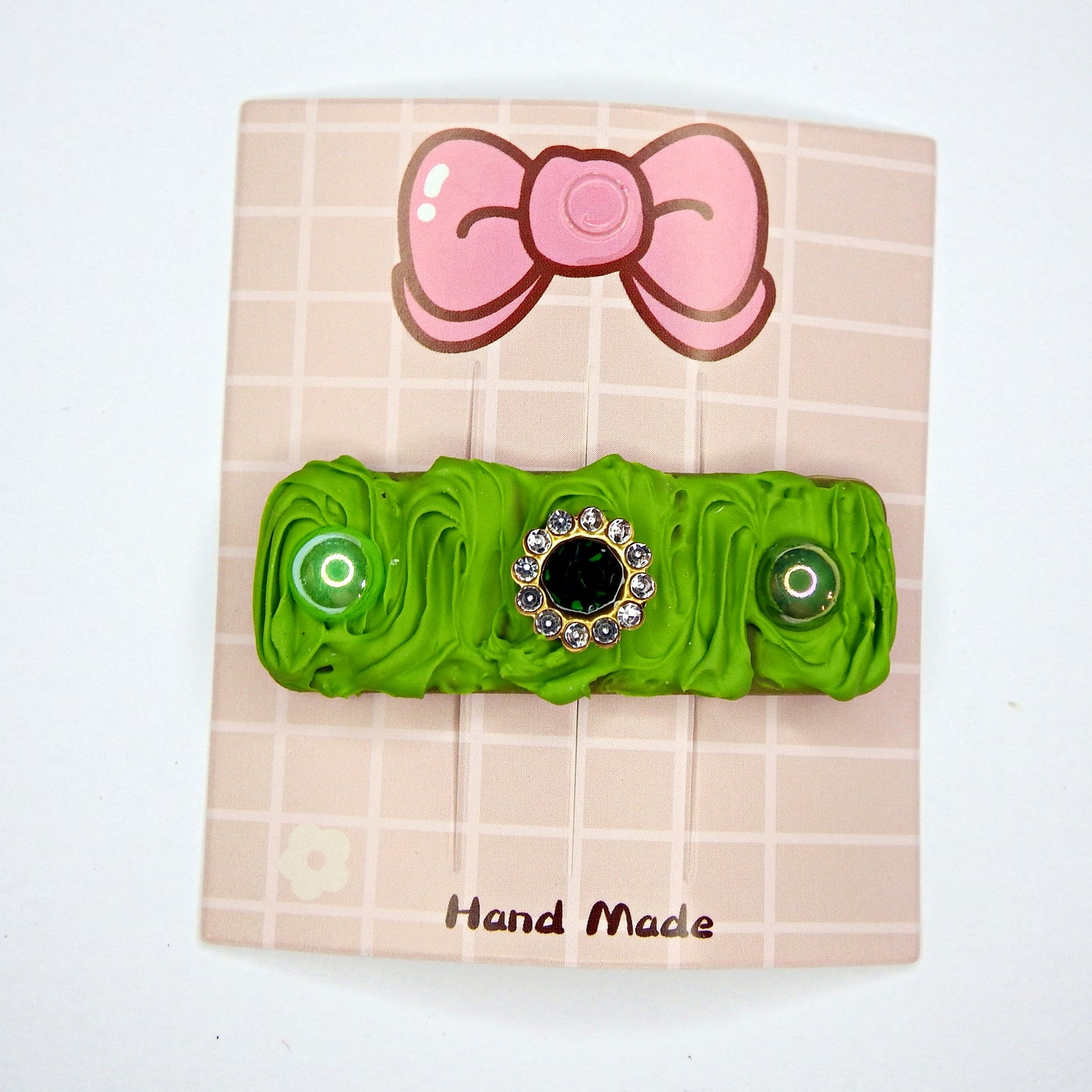 Pinces clic clac rectangle artisanales  5,5 cm, plusieurs modèles disponibles