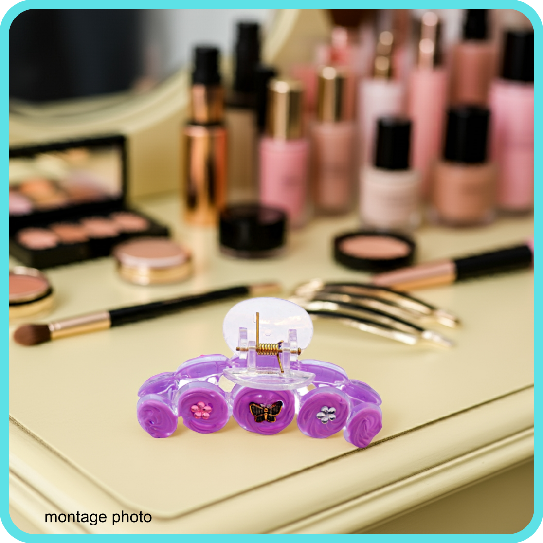 Grandes pinces à cheveux 10 cm décorations artisanales, divers modèles