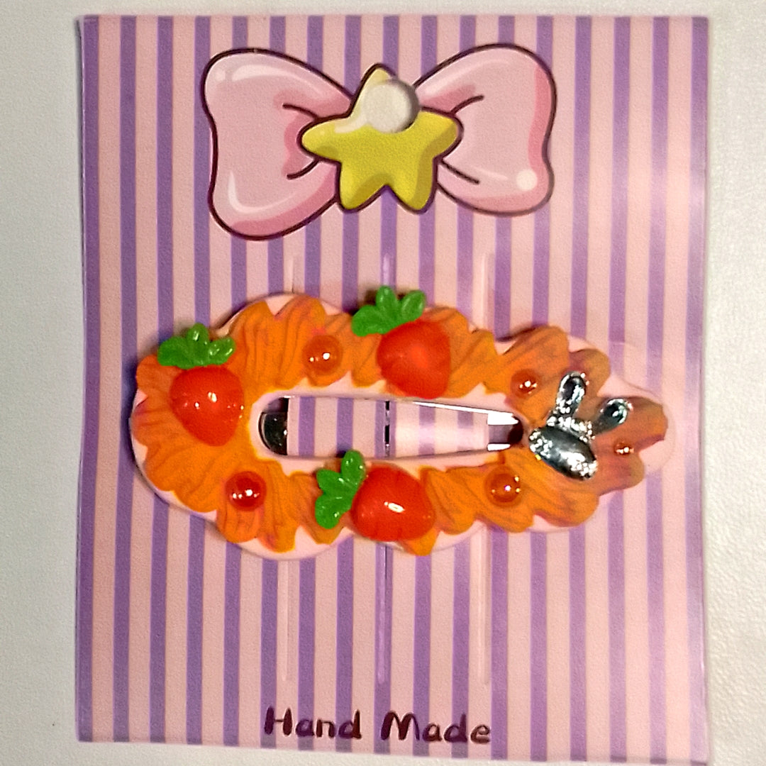 Pinces clic clac Ovales artisanales  5,5 cm, plusieurs modèles disponibles