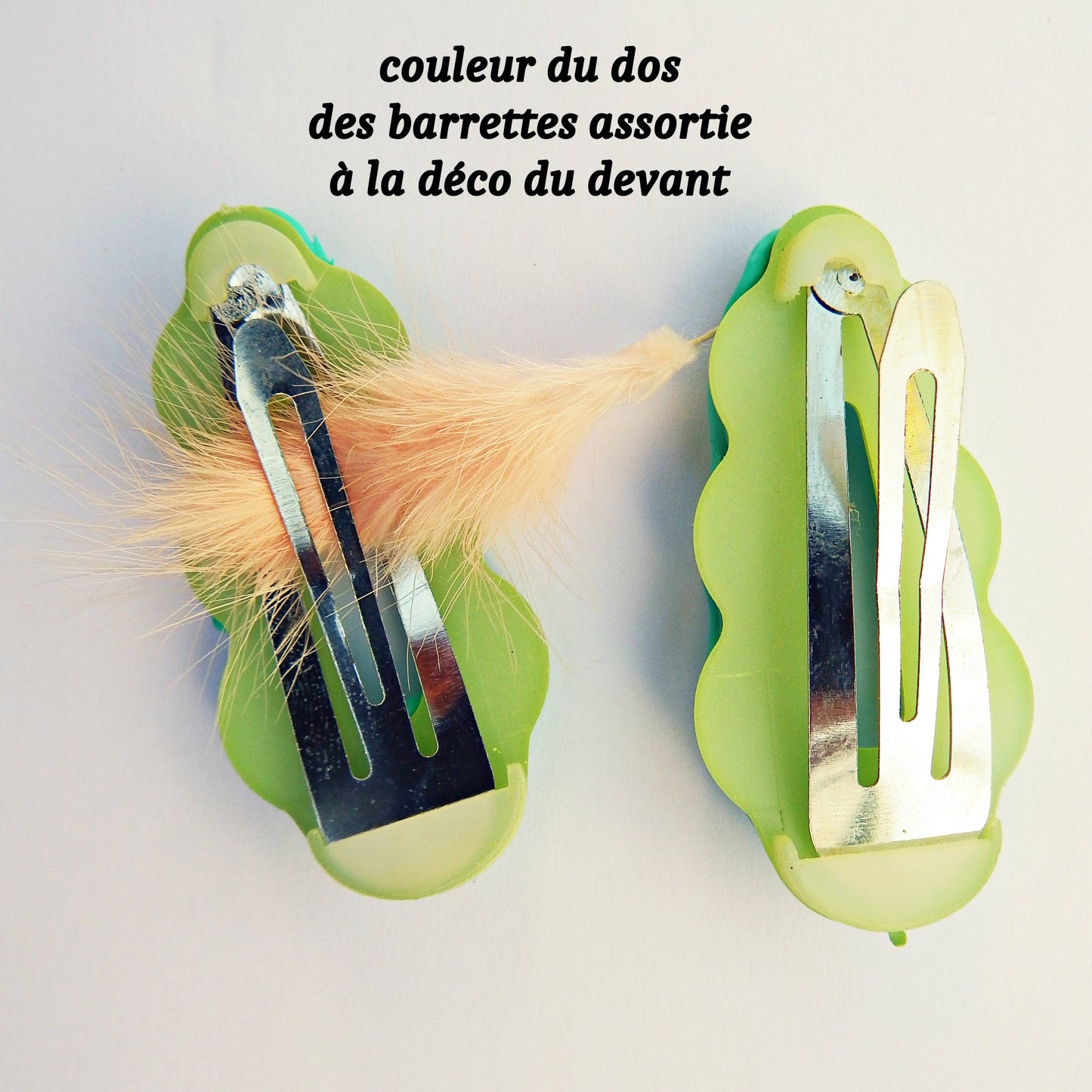 Pinces clic clac Ovales artisanales  5,5 cm, plusieurs modèles disponibles