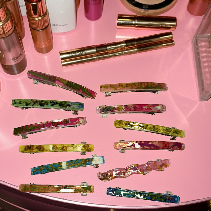 Barrettes à cheveux 10 cm artisanales - plusieurs modèles disponibles