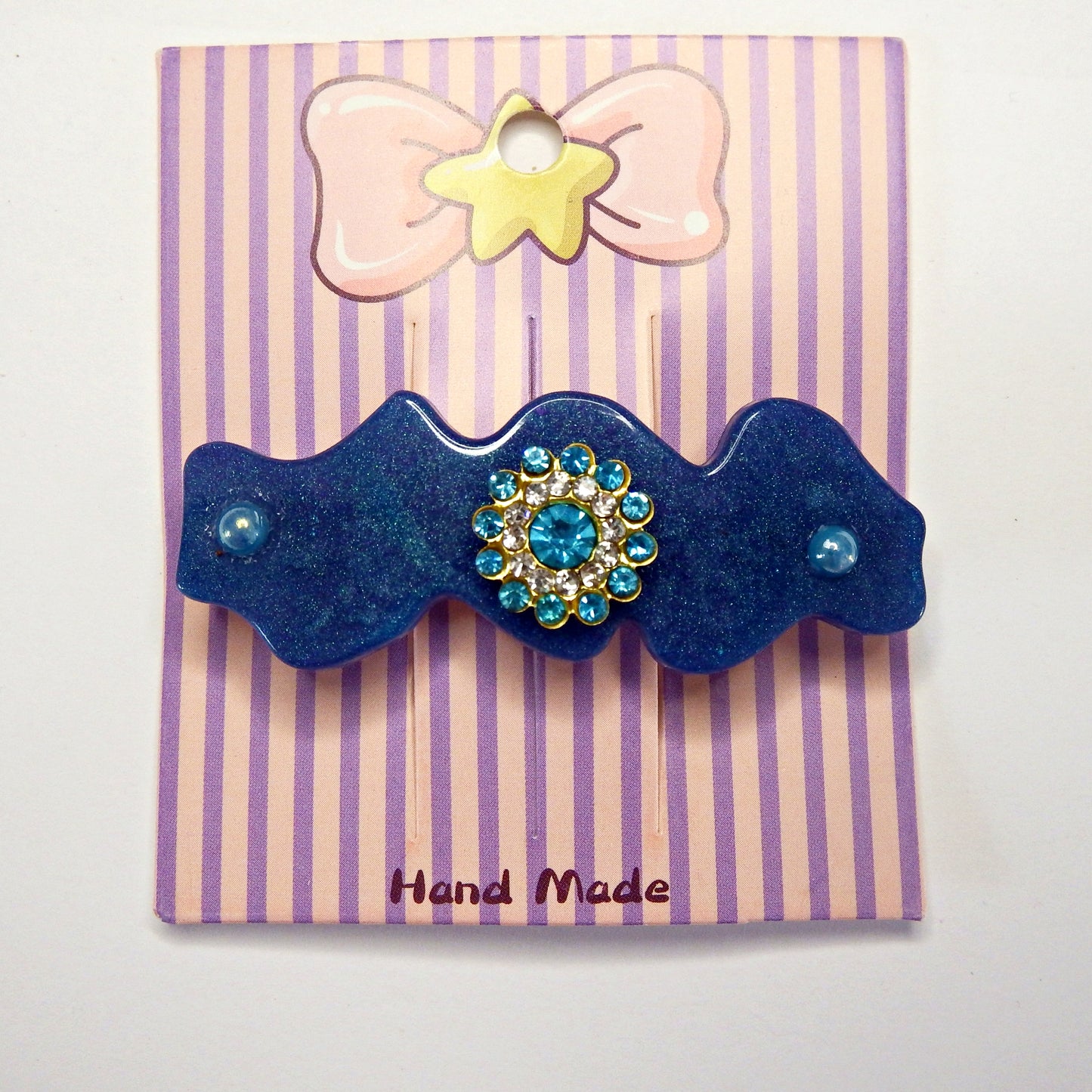 Barrettes artisanales 6 cm - plusieurs modèle disponibles, colle-crème ou résine