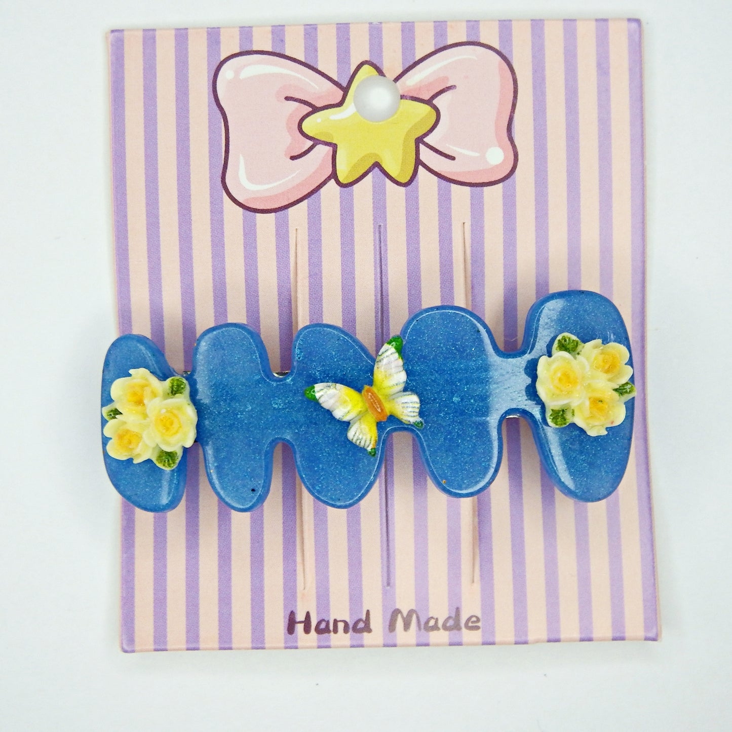 Barrettes artisanales 6 cm - plusieurs modèle disponibles, colle-crème ou résine