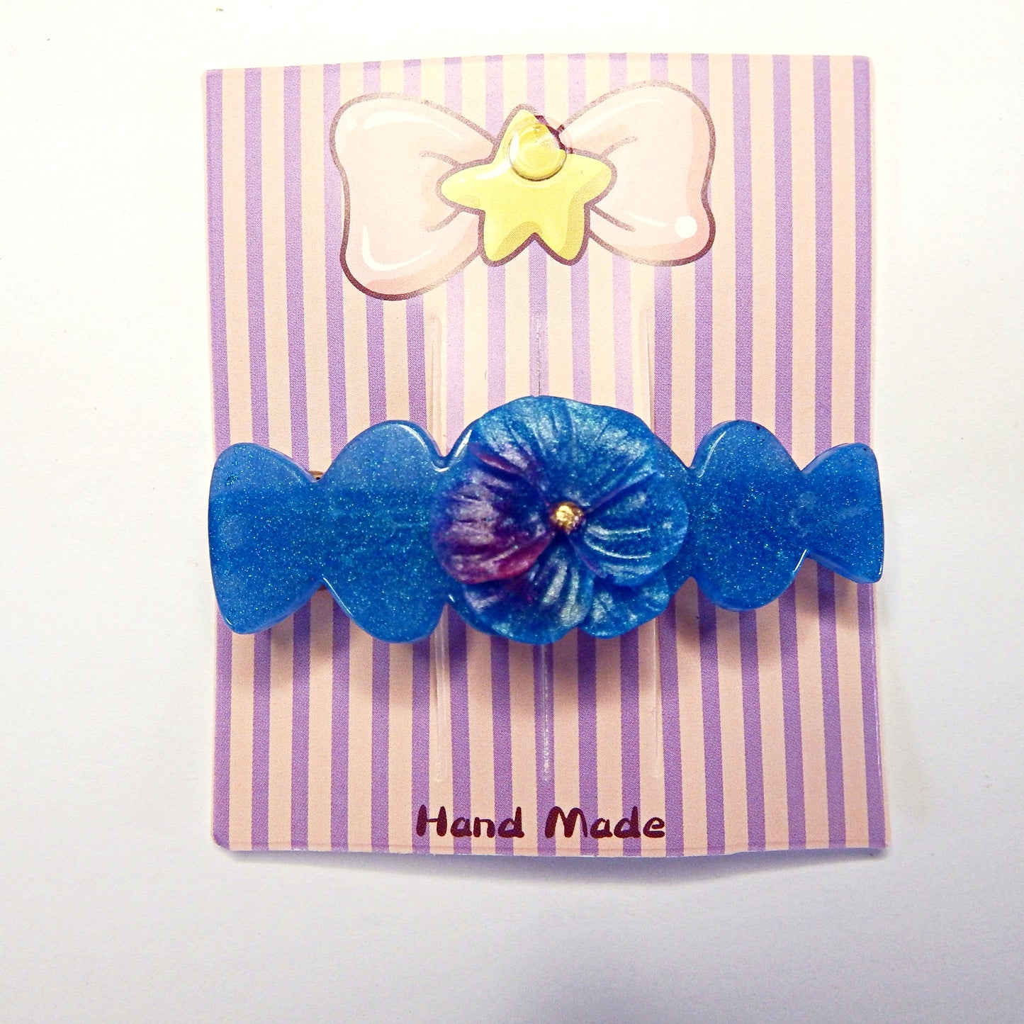 Barrettes artisanales 6 cm - plusieurs modèle disponibles, colle-crème ou résine