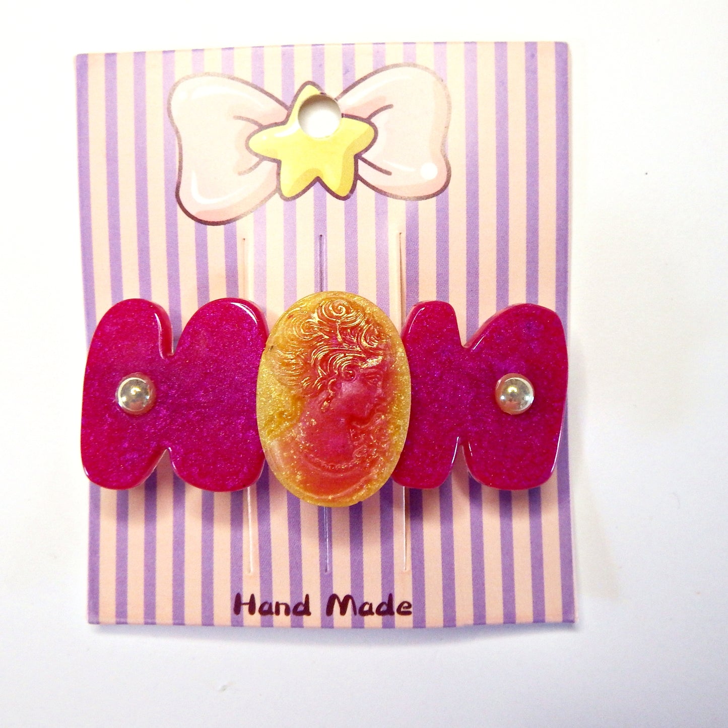 Barrettes artisanales 6 cm - plusieurs modèle disponibles, colle-crème ou résine