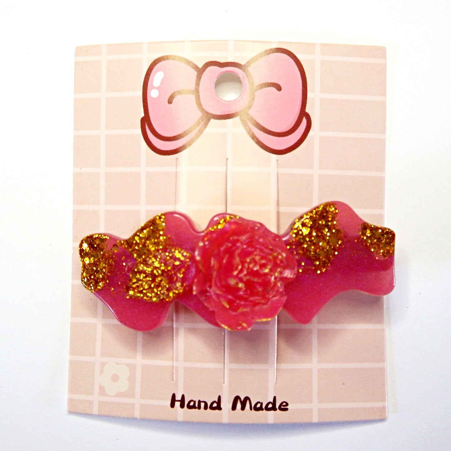 Barrettes artisanales 6 cm - plusieurs modèle disponibles, colle-crème ou résine