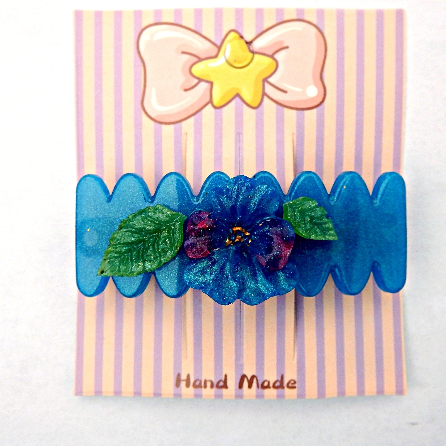 Barrettes artisanales 6 cm - plusieurs modèle disponibles, colle-crème ou résine