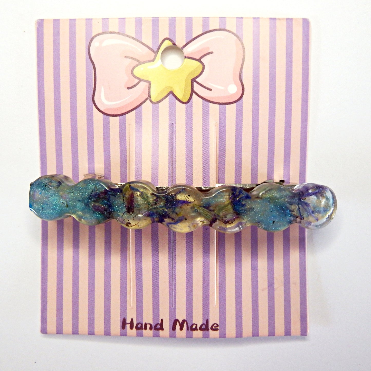 Barrettes artisanales 6 cm - plusieurs modèle disponibles, colle-crème ou résine