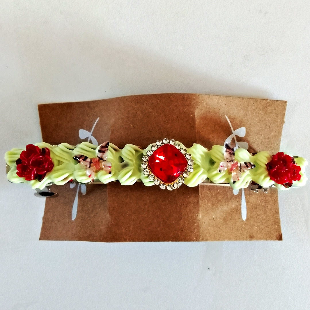 Barrettes à cheveux 10 cm artisanales - plusieurs modèles disponibles