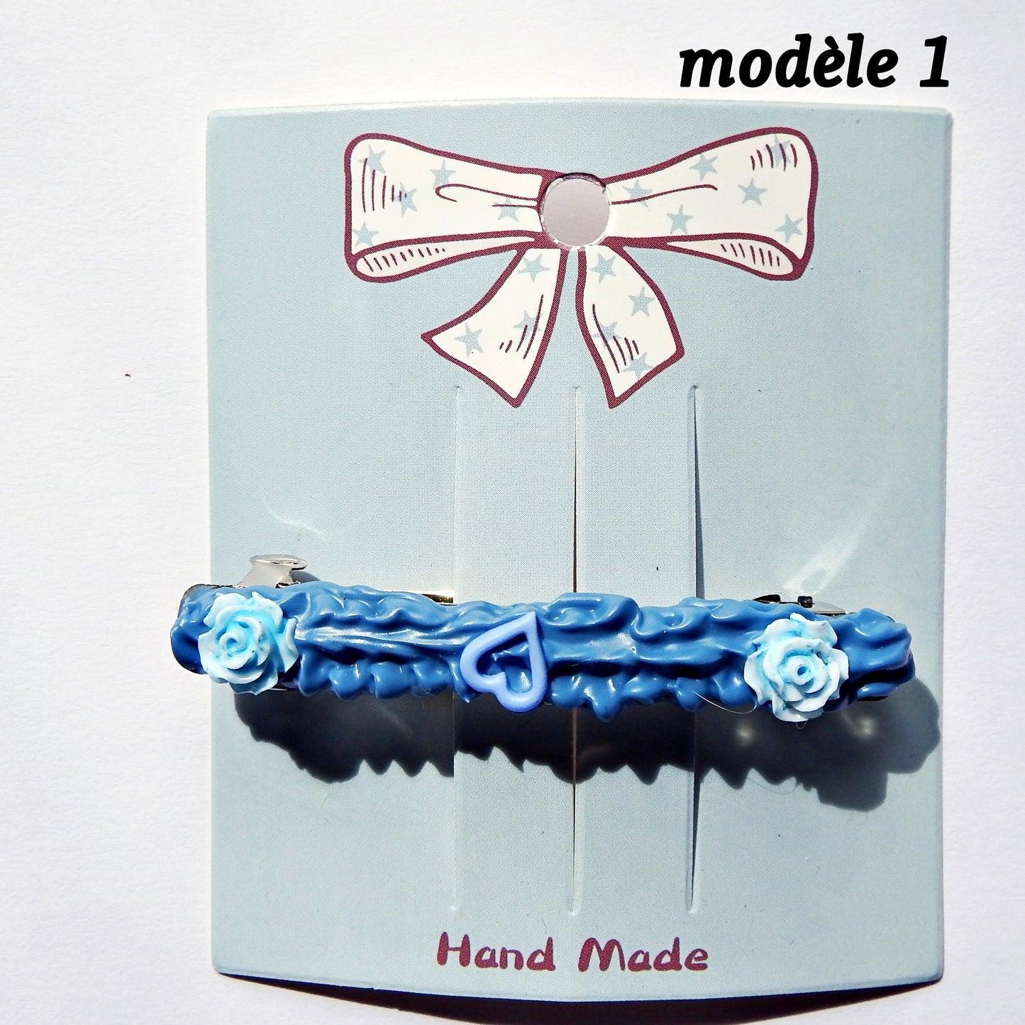 Barrettes artisanales 6 cm - plusieurs modèle disponibles, colle-crème ou résine
