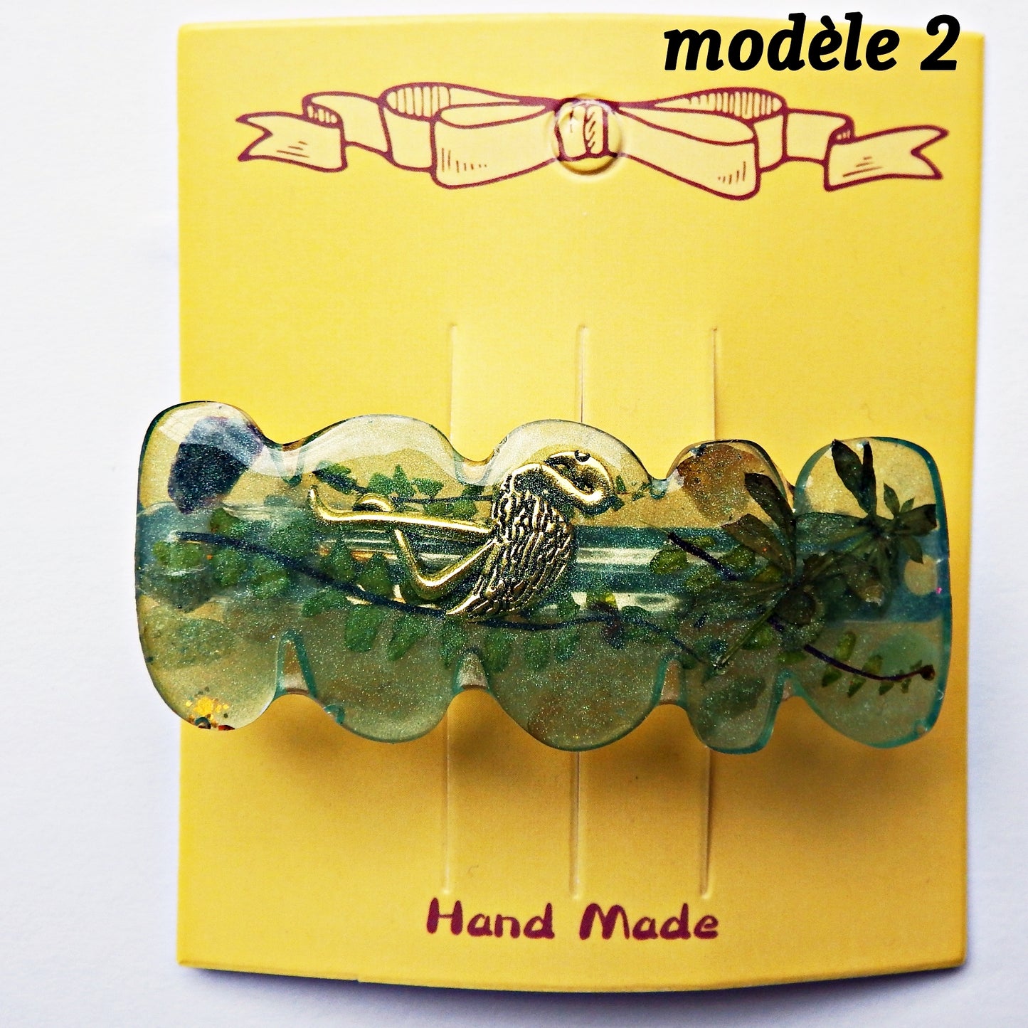 Barrettes artisanales 6 cm - plusieurs modèle disponibles, colle-crème ou résine