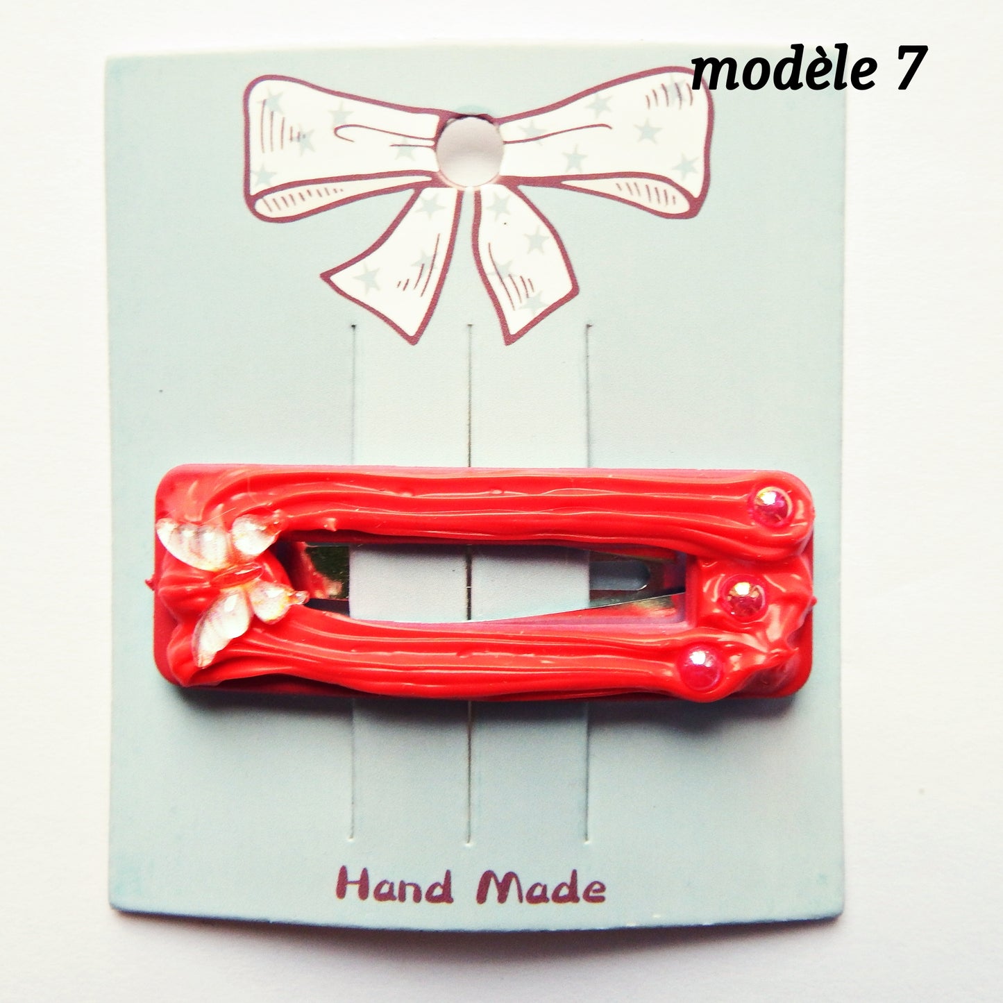 Pinces clic clac rectangle vide, 5,5 cm, plusieurs modèles disponibles