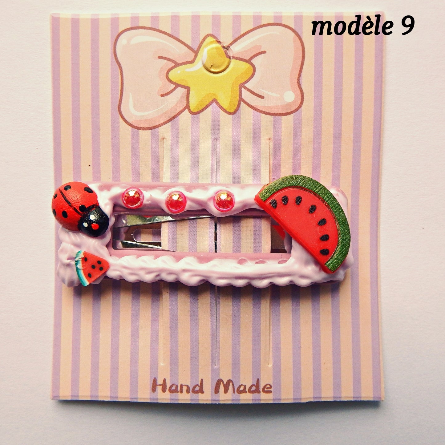 Pinces clic clac rectangle vide, 5,5 cm, plusieurs modèles disponibles